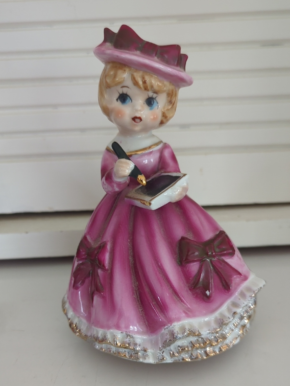 Vintage Made In Japan Porcelain Girl Music Box